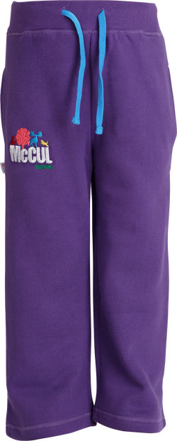 Girls Purple Fleece Jogger with Multi Colour McCul Embroidered Logo