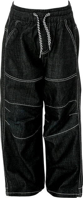 Boys Denim Blue Denim Full Length Jeans with Elasticated Waist and McCul Embroidery