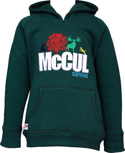 Boys Bottle Fleece Hooded Top with McCul Embroidered Logo