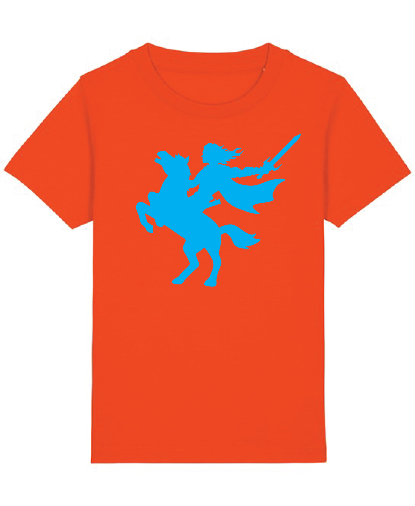 Boys New Tangerine Organic tee shirt with Finn flock print
