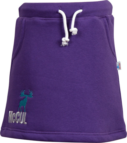 Girls Purple Fleece Skirt with McCul Embroidered Logo
