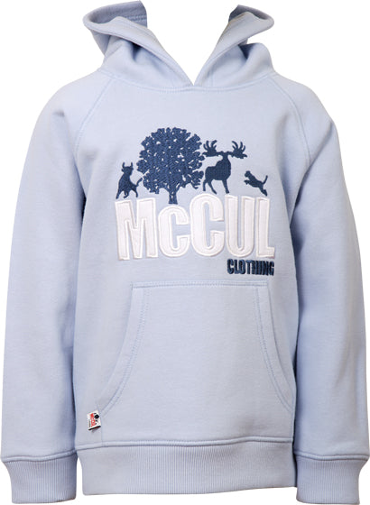 Boys Blue Fleece Hooded Top with McCul Embroidered Logo