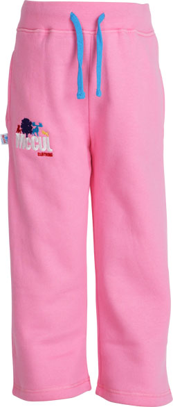 Girls Pink Fleece Jogger with Multi Colour McCul Embroidered Logo
